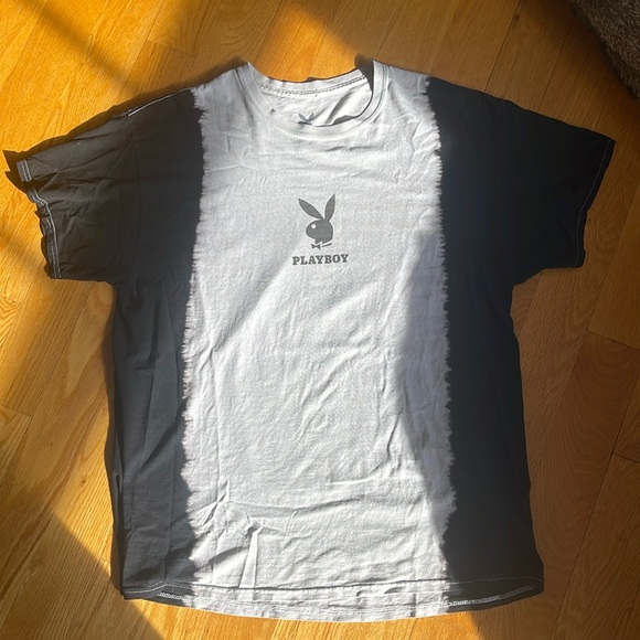 Black and grey Playboy T-shirt. Gently worn. - Picture 1 of 4